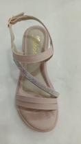 Sandália nude com stras,saltinho 2,5cm Sandália nude com stras,saltinho 2,5cm