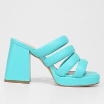 Sandália Off Line Salto Bloco Alto Feminina Sandália Off Line Salto Bloco Alto Feminina