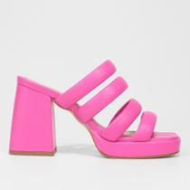 Sandália Off Line Salto Bloco Alto Feminina