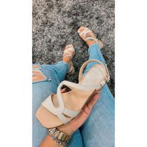 Sandália Off White Flay Couro Dani Duran 93000