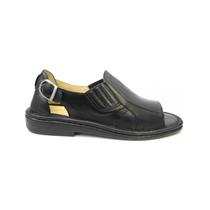 Sandalia Opananken de Couro Anatomica 66904 Preto
