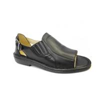 Sandalia Opananken de Couro Anatomica 66904 Preto