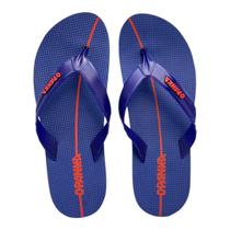 Sandalia Opanka Masculina Chinelo Dedo Borracha Flexível Azul Branco 7154