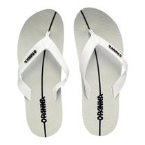 Sandalia Opanka Masculina Chinelo Dedo Borracha Flexível Branco 7154
