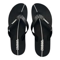 Sandalia Opanka Masculina Chinelo Dedo Borracha Flexível Preto 7154