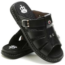 Sandália Ortopédica Anti Stress Chinelo Couro Masculino 1001