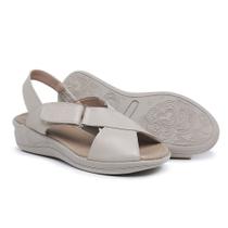 Sandália Ortopédica Feminina Para Esporão Conforto Anti Stress Anatômica Idosas Anabela Em Couro Sandália Ortopédica Feminina Para Esporão Conforto Anti Stress Anatômica Idosas Anabela Em Couro