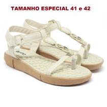 Sandália Ortopédica Feminino Esporão Massag com Enfeite ABS Mod. 3003 -- TAMANHO ESPECIAL 41 e 42 -- - Bevolo