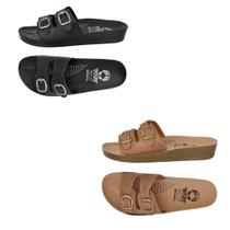 sandália ortopédica KIT 2 PARES feminina anti stress esporão anabela confortavel 33 ao 40