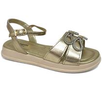 Sandalia Pampili Flower 702026 Dourado Sandalia Pampili Flower 702026 Dourado
