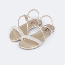 Sandalia pampili iris 2 em 1 tiras finas c/ strass -