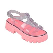 Sandália Pampili Lyra Glee PVC Com Glitter Coral 718.004