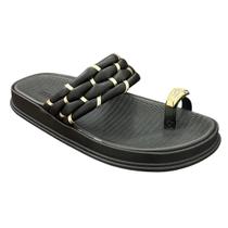Sandália Papate Flatform Casual Feminino Moleca 5556111 Preto