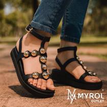 Sandália Papete Aranha Flatform com Esferas Verão Sandália Papete Aranha Flatform com Esferas Verão