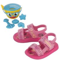 Sandalia Papete Baby Shark com Kit Praia Summer 22957 Sandalia Papete Baby Shark com Kit Praia Summer 22957