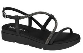 Sandália Papete Beira Rio Strass Luxo Super Conforto 8387531