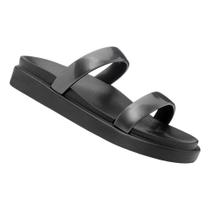 Sandália Papete Casual Feminino Tiras Calce Fácil Moda Prática Confortável