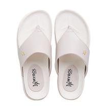 Sandália Papete Chinelo Dedo Feminino Off White