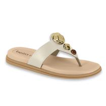 Sandalia Papete Chinelo Feminino Beira Rio Confortavel Detalhes Metal Ref: 8513.121