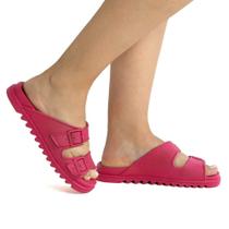 Sandalia Papete Chinelo Feminino Duas Fivelas