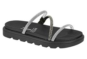 Sandalia papete com brilho feminina vizzano - 6459118