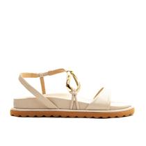 Sandália Papete Couro Off White Cecconello 2386005-4