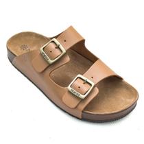 Sandália Papete em Couro New Face Bege/Nuts Feminino Sandália Papete em Couro New Face Bege/Nuts Feminino