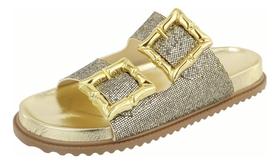 Sandalia Papete Feminina Aberta Com Detalhe De Fivela Moda Sandalia Papete Feminina Aberta Com Detalhe De Fivela Moda
