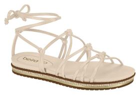 Sandália papete feminina beira rio 8321.1856 tiras com amarração Sandália papete feminina beira rio 8321.1856 tiras com amarração