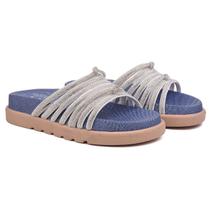 Sandália papete feminina brilho flat nanda Sandália papete feminina brilho flat nanda