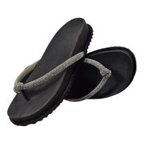 Sandalia Papete Feminina Chinelo Brilho Strass Confortavel