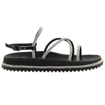 Sandália Papete Feminina Flatform Brilho Strass Sandália Papete Feminina Flatform Brilho Strass