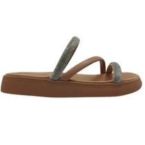 Sandalia papete feminina moleca cristal 5469.121 sandalia casual flatform