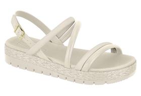 Sandália Papete Feminina Moleca Fivela Tiras Flatform Conforto Sandália Papete Feminina Moleca Fivela Tiras Flatform Conforto