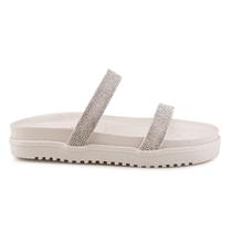 Sandália Papete Feminina Off White Chinelo Confortável