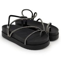 Sandália Papete Feminina Preta