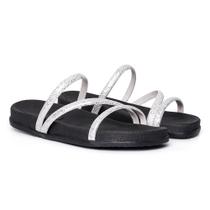 Sandália Papete Feminina Rasteirinha Confortável Glitter Sandália Papete Feminina Rasteirinha Confortável Glitter