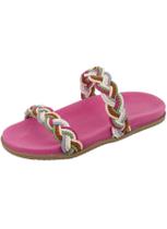 Sandália Papete Feminina Trança Colorida Pink Bellinda Shoes Sandália Papete Feminina Trança Colorida Pink Bellinda Shoes