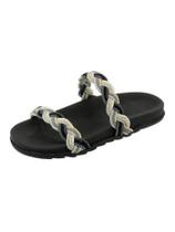 Sandália Papete Feminina Trança Colorida Preto Bellinda Shoes Sandália Papete Feminina Trança Colorida Preto Bellinda Shoes