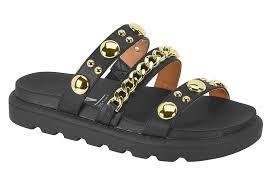 Sandalia Papete Feminina Vizzano Spikes Aplicações Metais Estilo Sandalia Papete Feminina Vizzano Spikes Aplicações Metais Estilo