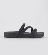 Sandália Papete Feminina Zaxy Glitter AD Multi Tiras Slide 18956