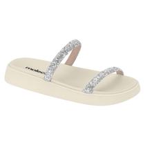 Sandália Papete Feminino Moleca 5507100 Flatform Glitter