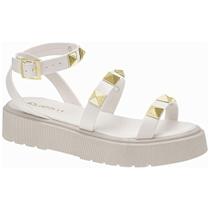 Sandália Papete Feminino Tratorada Plataforma Pirâmide