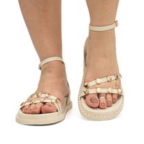 Sandália Papete Flat Feminina Fatflorm Plataforma Brilho Metalizado Casual Sandália Papete Flat Feminina Fatflorm Plataforma Brilho Metalizado Casual