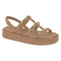 Sandália Papete Flatform Casual Feminino Moleca 5489.119 Bege Sandália Papete Flatform Casual Feminino Moleca 5489.119 Bege