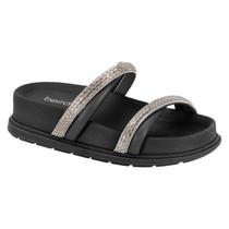 Sandália Papete Flatform Feminina Beira Rio Brilhos Strass 8534.104.28995