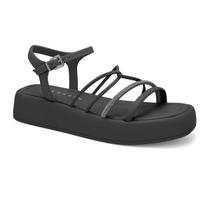 Sandália Papete Flatform Feminina com Strass Ramarim Sandália Papete Flatform Feminina com Strass Ramarim