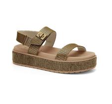 Sandália Papete Flatform Feminina Ramarim Rafia Moda Casual Ref: 2443206