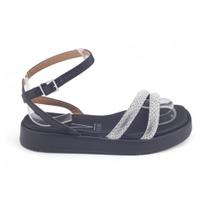 Sandália Papete Flatform Feminina Vizzano 6506.109 Strass