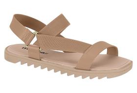 Sandália Papete Flatform Moleca Cor Nude - 38